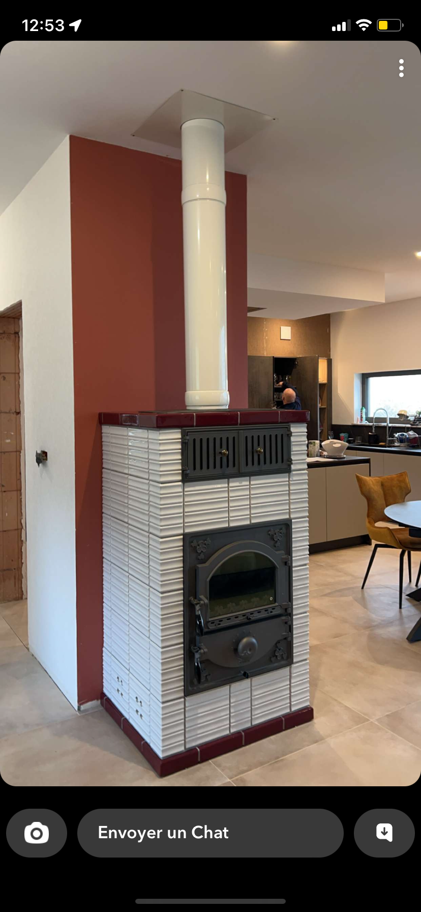 R&eacute;alisation d’un conduit de fum&eacute;e double paroi + raccordement laqu&eacute; blanc &agrave; Labaroche Saint-Di&eacute;-des-Vosges