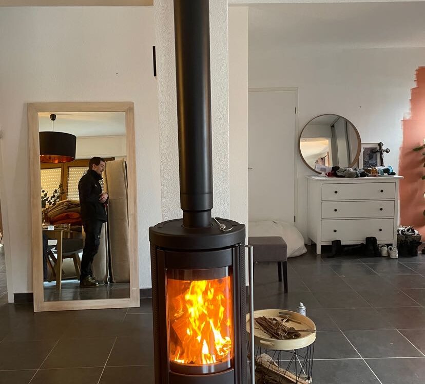 R&eacute;alisation d’un conduit de fum&eacute; double paroi isol&eacute; + raccordement ferro noir &agrave; Bergheim Kingersheim