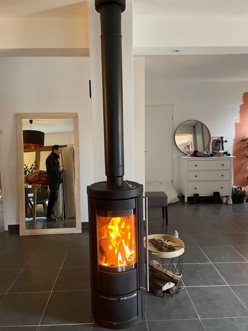 R&eacute;alisation d’un conduit de fum&eacute; double paroi isol&eacute; + raccordement ferro noir &agrave; Bergheim Kingersheim